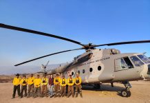 Llega aeronave a reforzar combate de incendio en La Yesca