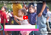 DIF Nayarit y gobierno del Estado regalan alegría a niñas y niños