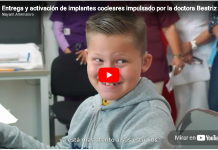 Entrega y activación de implantes cocleares impulsado por la doctora Beatriz Estrada